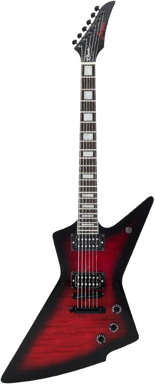 Red Burst Color Body Electric Guitar with Mahogany and Rosewood